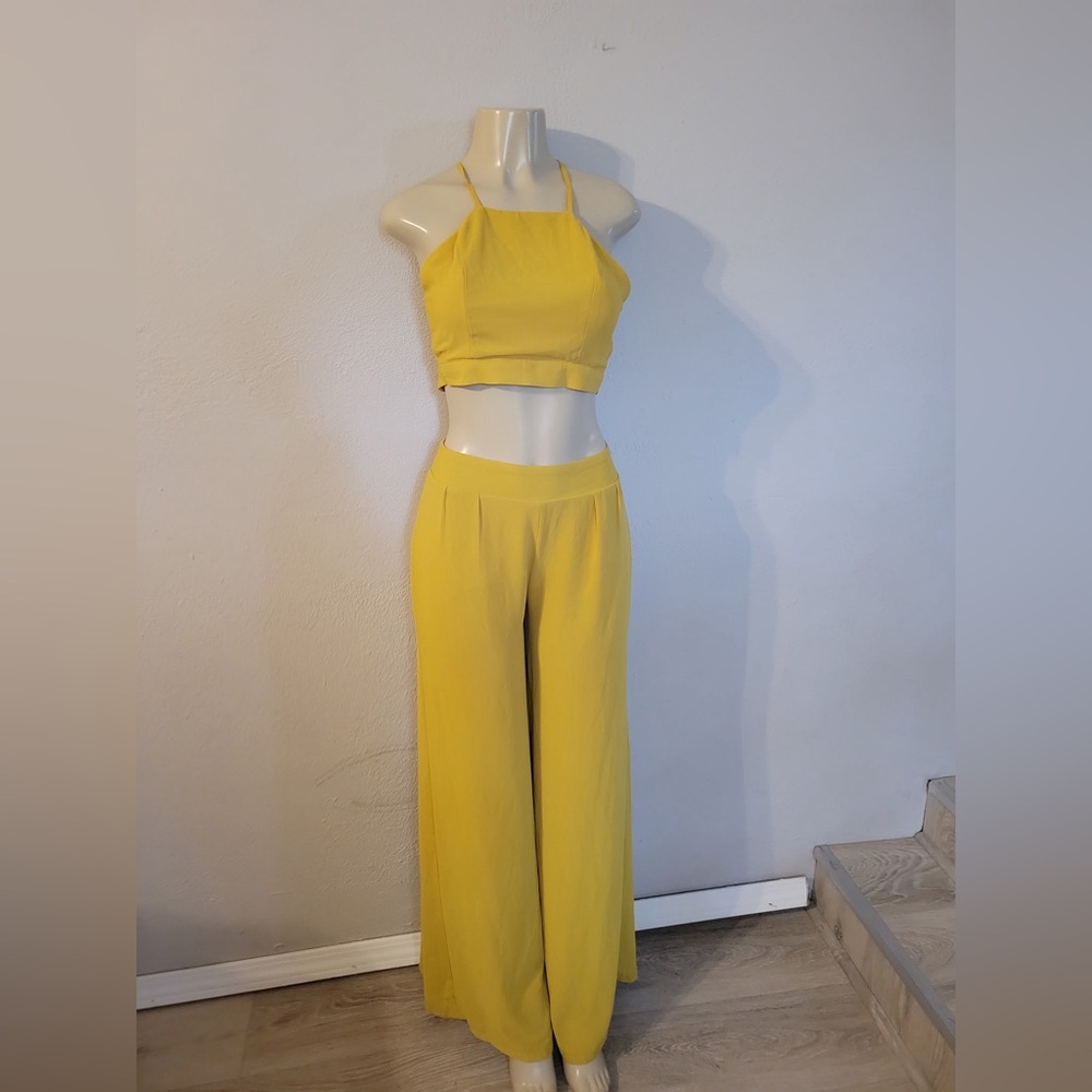 Fashion Nova Yellow Jumpsuit Set